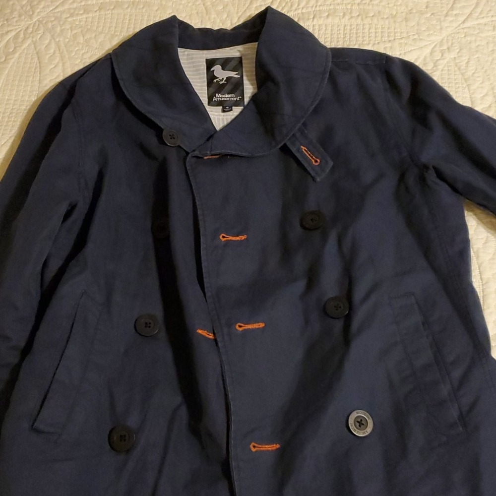 Navy Peacoat - canvas cloth